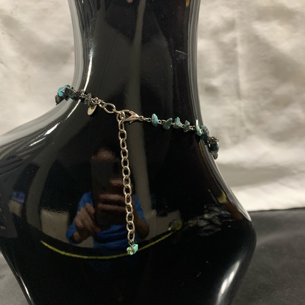 Turquoise and silver necklace
